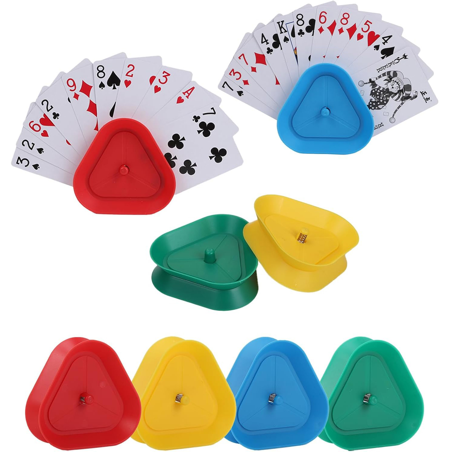 Gaming Card Holder - 4개/세트 삼각형 모양 카드 홀더 게으른