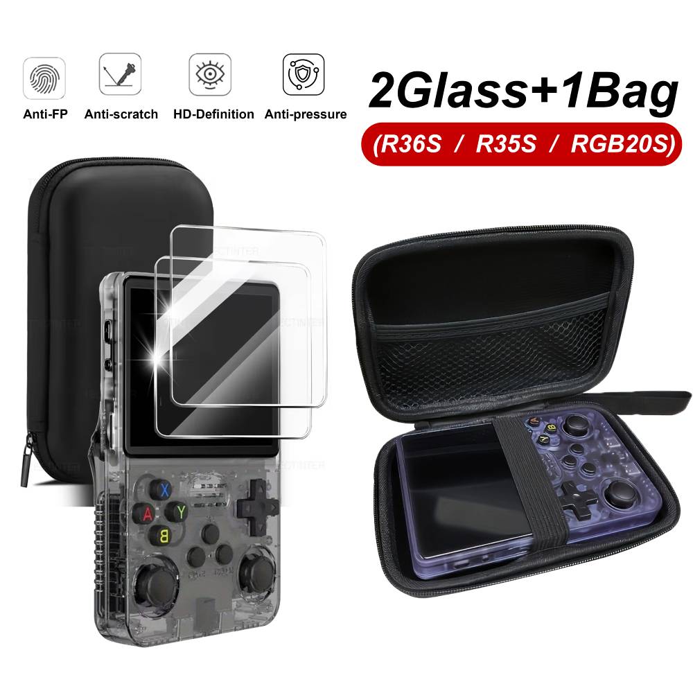 Gaming Console R36S - 3 in 1 보관 가방+R36S 게임