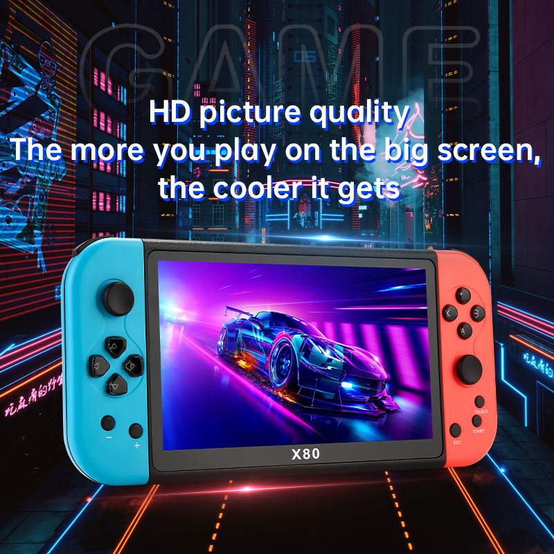 Gaming Console X80 - X80 레트로 휴대용 게임 콘솔, 다양한
