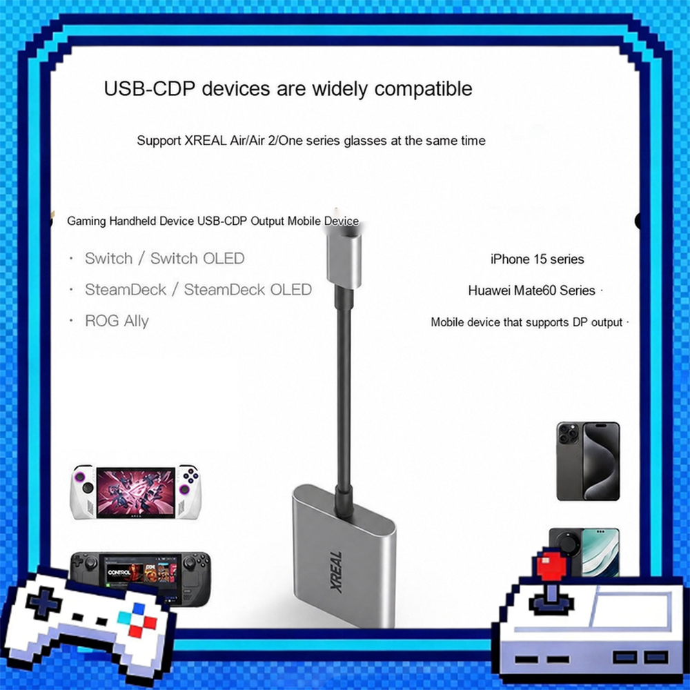 Gaming Console Car - XREAL 허브 USB-C 어댑터: AR 글래스,