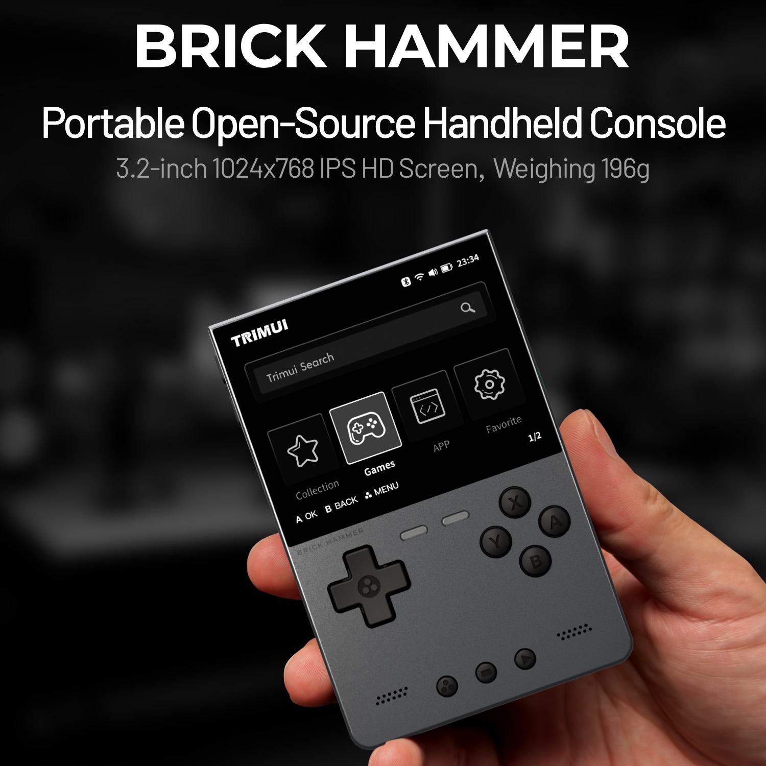 Gaming Console Car - TRIMUI BRICK HAMMER 레트로 휴대용 게임