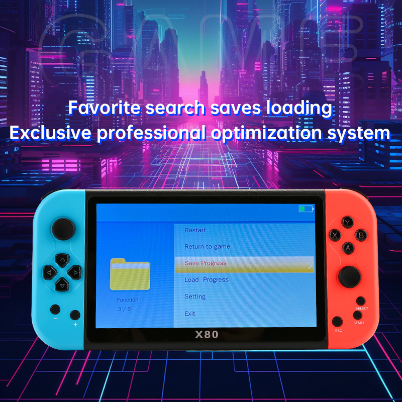 X80 레트로 휴대용 게임 콘솔, 다양한 게임 내장,  - Gaming Console X80 리뷰 및 가격