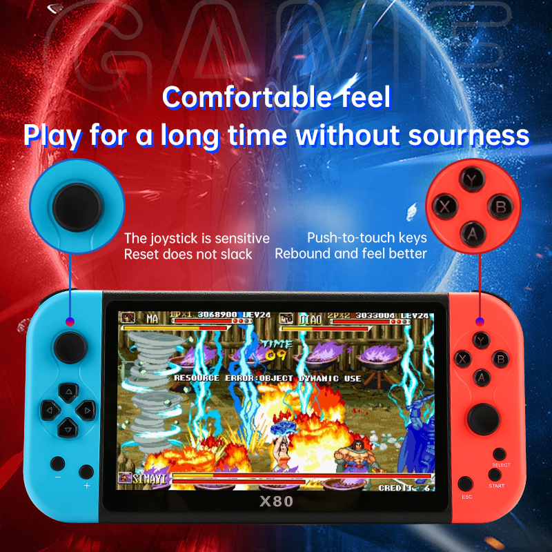 X80 레트로 휴대용 게임 콘솔, 다양한 게임 내장,  - Gaming Console X80 리뷰 및 가격