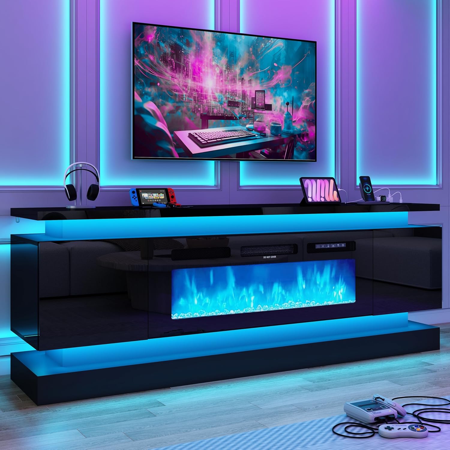 71인치 LED TV 스탠드(40인치 벽난로 전원 콘센 - Gaming Console Room 리뷰 및 가격