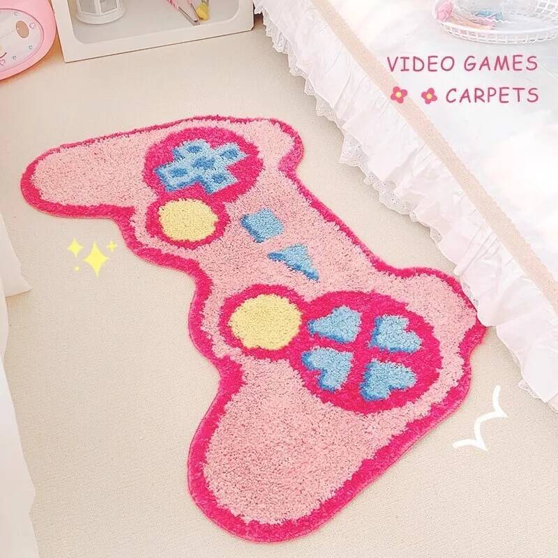 게임 컨트롤러 콘솔 모양 카펫, 창의적인 만화 부드러운 - Gaming Console Room 리뷰 및 가격