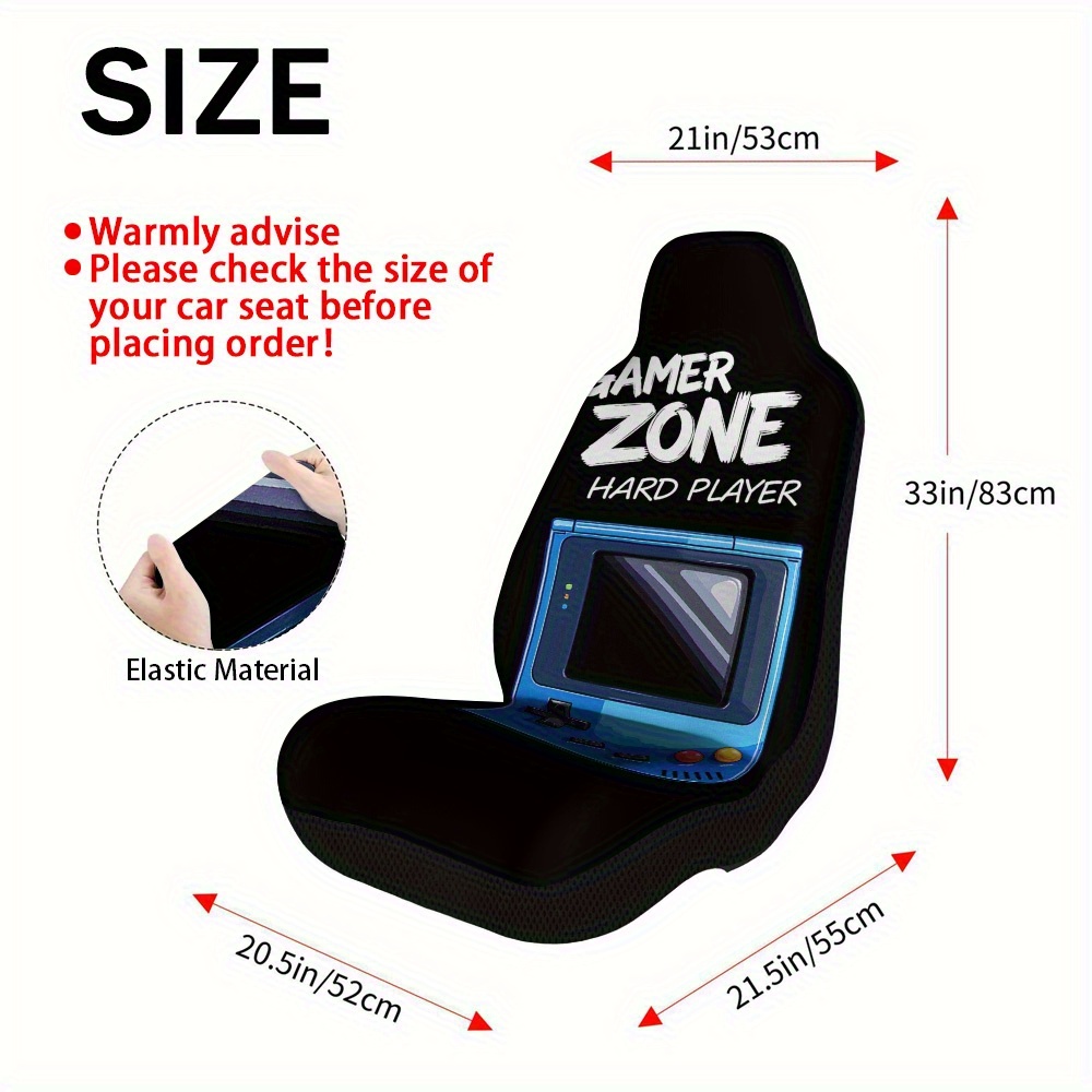 2개, 세련된 빈티지 게임 콘솔 패턴 자동차 시트 커버 - Gaming Console Car 리뷰 및 가격